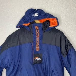 Starter Vintage Denver Broncos Puffy Pullover Jacket